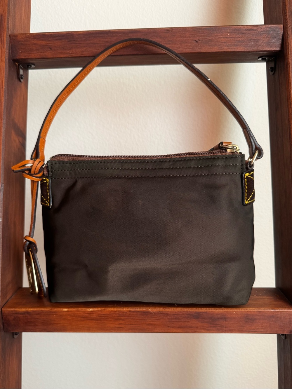 Dooney and Bourke Brown Nylon pouchlette handbag